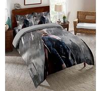 100% Natural Bamboo 3-Piece Justice League, Duvet Cover Sham Set with Zipper - Softest Cool Bedding Perfect for Skincare (220x230cm(King),SP 07)