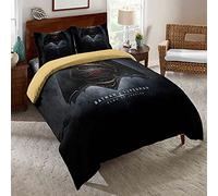 100% Natural Bamboo 3-Piece Justice League, Duvet Cover Sham Set with Zipper - Softest Cool Bedding Perfect for Skincare (220x230cm(King),SP 08)