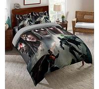 100% Natural Bamboo 3-Piece Justice League, Duvet Cover Sham Set with Zipper - Softest Cool Bedding Perfect for Skincare (200x200cm(Double),SP 02)