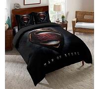 100% Natural Bamboo 3-Piece Justice League, Duvet Cover Sham Set with Zipper - Softest Cool Bedding Perfect for Skincare (220x230cm(King),SP 03)