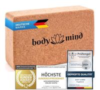 100% natural cork block for yoga, pilates, meditation & fitness - yoga block for beginners and professionals (1 piece)