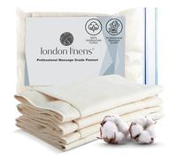 100% Natural Cotton Flannel 4 Pieces Castor Oil Pack wrap for Liver Detox. Unbleached Super Soft Double Brushed All Cotton Flannel, 3 Superior Layers with Added Front Pocket for hot/Cold Pack.