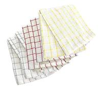 100% Natural Cotton Terry Tea Towels | Super Absorbent | Lint & Streak free | Soft Vintage Kitchen 5 Pack | Large 45 x 65cm | Heavy Duty Machine Washable | Professional Catering Dish Cloths - Multi