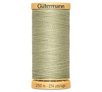 100% Natural Cotton Thread by Gutermann for Sewing and Quilting - 250m Spools - Colour Number 126-1 x 250m Spool
