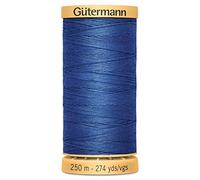 100% Natural Cotton Thread by Gutermann for Sewing and Quilting - 250m Spools - Colour Number 5133-1 x 250m Spool