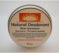 100% Natural Cream Deodorant - 73% Organic (Rose Geranium, 50ml)