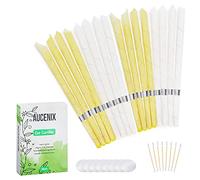 100% Natural Ear Candles Hopi, Ear Candles for Ear Blocked, Non-Toxic Cylinders Fragrance Hollow Cone Beeswax Candle Cones with 8 Protective Disks