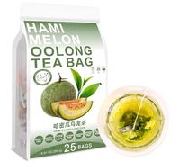 100% Natural Hami Melon Oolong Tea Bag, 250g/8.81oz (10g*25bags) 哈密瓜乌龙茶 Fruit Herbal Tea Blends for Tea Fresh, Fruit Iced Spice Loose Leaf, Non-GMO, No Gluten, Vegan.