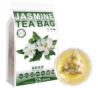 100% Natural Jasmine Tea Bag, 50g/1.76oz (2g*25bags) 茉莉花茶 Dried Jasmine Flowers, Edible Flowers - Pure Jasmine Buds Loose Leaf Herbs - Non-GMO - Natural Fragrance