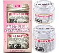 100% Natural Lip Scrub Vegan Conditioning Coconut Lip Exfoliator Gentle Exfoliant Sugar Lip Polish and Lip Exfoliator Scrubber for Chapped and Dry Lips (Lip Scrub and Lip Mask Gift Set)