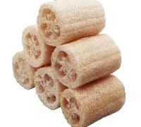 100% Natural Loofah Dish Scrubber (6 Pack), Eco-Friendly Non-Scratch Kitchen Cleaning Sponge for Dishes, Pots & Pans (12cm/4.72")