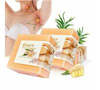 100% Natural Organic Ginger Soap, Turmeric Soaps, Lymphatic Detox Organic Ginger Soap, Ginger Lymphatic Drainage for All Skin Types (2pcs)