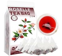 100% Natural Roselle Tea Bag, 150g/5.29oz (3g*50bags) 玫瑰茄茶/洛神花 Dried Roselle Flowers, Edible Flowers hibiscus flowers - Pure Roselle Buds Loose Leaf Herbs - Non-GMO - Natural Fragrance
