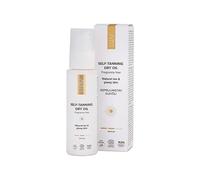 100% Natural Self Tanning Dry Oil, (Medium) 100ml/3,38 fl oz. Fragrance free, Gradual Tan with moisturizing Carrot Oil and Aloe Vera. Vegan everyday fake tan,S suitable for all skin types