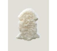 100% Natural Sheepskin Mongolian Single Rug - 90cm x 55cm - Ivory