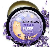100% Natural Sleep Balm Softens Skin Whilst relaxing, Sleep Rub on The Temples or Pulse Points, Lavender, Bergamot and camomile essential oil & valerian root in balm for good night sleep aid