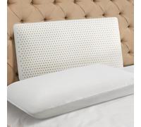 100% Natural Talalay Latex Pillow Sleeping Bed Pillows, Extra Soft Luxury Queen Pillow, Perfectly Aligns for Side/Back Pain, Stomach, Neck, Removable Breathable Cotton Cover (Queen, (Medium 6.2''H))