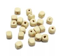 100 Natural Untreated Plain Wood Cube Beads 10X10mm Wooden Spacer beads-default
