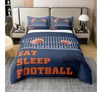 100% Nature Cotton Football Duvet Cover King Size 3 Pcs Rugby Football Bedding Set Room Decor Gifts Sports Games Theme Comforter Cover,Comforter Not Included