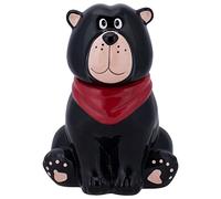 100 North Black Bear Whimsical Cookie Jar, 10 x 7.9 inches, Ceramic, 573 cubic inches