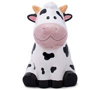 100 North Dolomite Ceramic 10.5 x 7.1 Everyday Cookie & Candy Jar with Airtight Lid: Perfect for Kitchen Canisters, Pet Treat Containers & Decorative Farmhouse Storage, Cute Spotted Cow