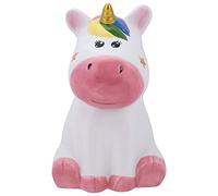 100 North Dolomite Ceramic 10 x 7.3 Everyday Cookie & Candy Jar with Airtight Lid: Perfect for Kitchen Canisters, Pet Treat Containers & Decorative Magical Storage, Rainbow Unicorn With Stars