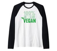 100% Not Vegan Vegetable Haters Anti Vegan Vegetarian Raglan Baseball Tee