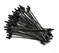 100 Nylon Clips for Secure Cable Bundling, for Zip Straps and Pipe Fasteners for Automotive