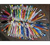 100 Oasis Silk Skeins Embroidery Cross Stitch Thread Skeins 8 X Meters UK