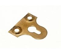 100 of 25 Picture Mirror Hanging Round Glass Plate Brass Plated Slotted 38Mm