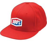100% Official J-Fit Flexfit Base Cap Visor red for Motocross Enduro Fans