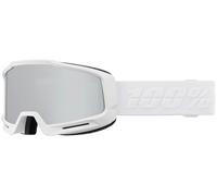 100% Okan Snowboard/Ski Goggles, M White/HiPER Silver Mirror