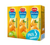 100% Orange and Grape Juice Drink 200ml x 10 Pure Fruit Blend Refreshing Natural Juice Packs for Lunchboxes School and On the Go