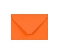 100 Orange Business Card Envelopes - 65mm x 94mm - Diamond V-Flap Gummed Orange Coloured Envelopes - 120gsm Clariana Paper - to Fit Business & Credit Cards
