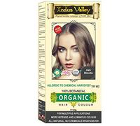 100% Organic, 100% Chemical Free, 100% Botanical Herbal Hair Dye Colour Ash Blonde for Initial/First Few Greys (Does Not Lighten Hair from a Dark to Lighter Colour) Pure Natural Herbal For Men & Women No PPD, No Ammonia, No Peroxide and No Heavy Metals Whatsoever by Indus Valley