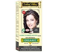 100% Organic, 100% Chemical Free, 100% Botanical Herbal Hair Dye Colour Light Brown for Initial/First Few Greys (Does Not Lighten Hair from a Dark to Lighter Colour) Pure Natural Herbal For Men & Women No PPD, No Ammonia, No Peroxide and No Heavy Metals Whatsoever by Indus Valley