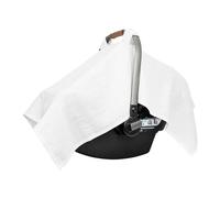 100% Organic Cotton Baby Car Seat Canopy Cover for Travel - Muslin Car Seat Cover is Light and Breathable - Carseat Canopy Protects Your Baby from Sunlight - Fits Any Infant Car Seat - (44" X 30")