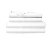 100% Organic Cotton Sheets King Size - GOTS Certified Organic Bed Sheets with Deep Pocket 300 Thread Count & Cozy Sateen Weave Gets Softer with Each Wash - Luxury 4 Piece Set (White, King)