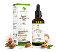 100% ORGANIC GENTLE ALMOND OIL, pure and natural, cold pressed - Extra Virgin - nourishing care for body, skin, face, hair Vegan 100ml