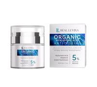 100% Organic Hyaluronic Acid with 5% Active Retinol Face Cream Green Tea Extract, Jojoba Oil, Shea Butter Oil & Vitamin E, C - 50 ml Anti-Wrinkle Cream Moisturising Cream Anti-Ageing Day & Night Cream