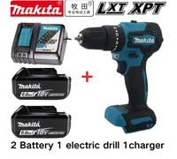 100% Origina New 18V Makita 5Ah 6Ah 9Ah Powerful tool battery+charger, For DDF487 lithium rechargeable impact drill household 1 PCS 6.0Ah-charger
