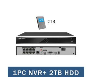 100% Original HIKVISION 12MP 8CH 1U 8POE NVR DS-7608NXI-K2/8P AcuSense Recorder