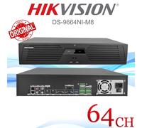 100% Original Hikvision 64CH 8SATA Acusense 2U AI NVR 32MP 8K 4K DS-9664NI-M8 UK