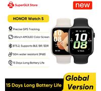 100% Original HONOR Watch 5 Smartwatch Global Version 1.85" AMOLED Display HONOR North Star Positioning System 480mAh 5ATM&IP68 Global Version Black