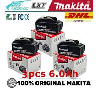 100% Original Makita 18V 6.0 Rechargeable Lithium Battery with LED Indicator High Capacity for Makita Cordles Power Tool Battery 1PCS Charger