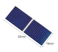 100 Pack 0.5V 52mm x 19mm Polycrystalline Silicon Solar Cells for DIY Solar Panels, 0.17W Each with 21.5-23.5% Efficiency, for Solar-Powered Mod