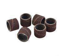 100-Pack 1/2" Diameter 80-Grit Sanding Drum Bands with 2 Mandrels for Rotary Tools - Compatible with, Proxxon, and Other 1/8" Shank