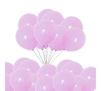 100 Pack 10 Inch Macaron Balloons Latex Balloons Pastel Balloon for Birthday Wedding Anniversary Baby Shower Christmas Festival Party Decoration, Romantic Valentine's Day Party Supplies, Lilac Purple
