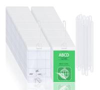 100 Pack 10 mil Self Laminating Luggage Tags with Loops 2 1/2" x 4 1/4" Self Sealing Laminating Pouches Bag Tags Clear Laminating Tags with Hole for Traveling Business and Student ID Cards