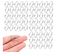 100 Pack 10mm Mini Split Rings with Double Loops, Small Metal Keyring Rings for Jewelry, Necklaces, Bracelets, Earrings, Crafts, Ornaments, and DIY Projects